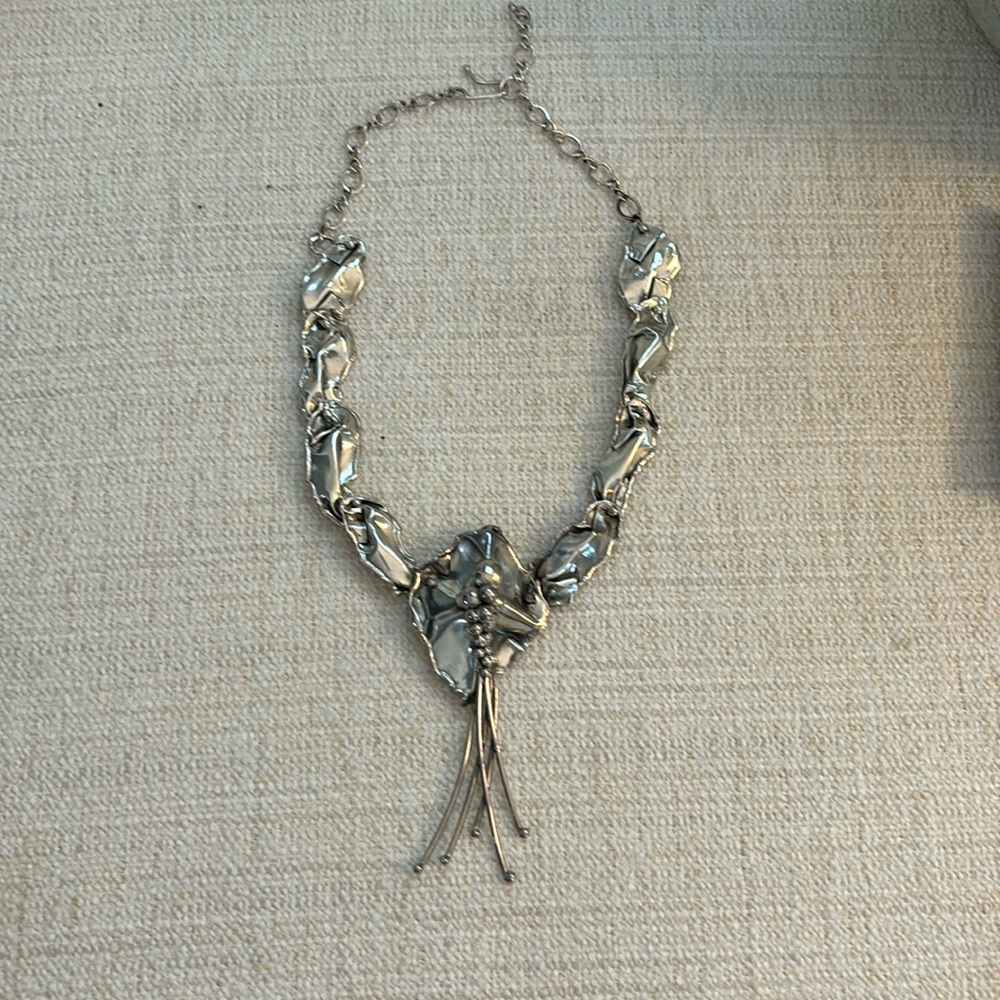 Sterling silver chunky necklace